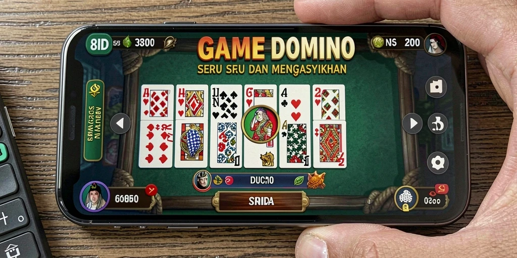 Tampilan gameplay Domino yang menarik dan interaktif.