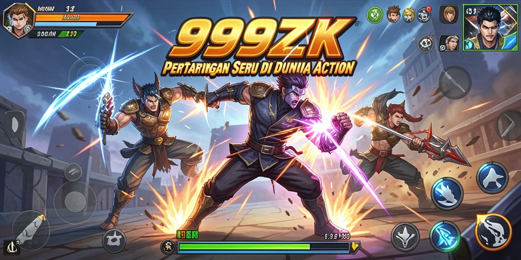 Tampilan gameplay 999ZK yang intens dan seru.