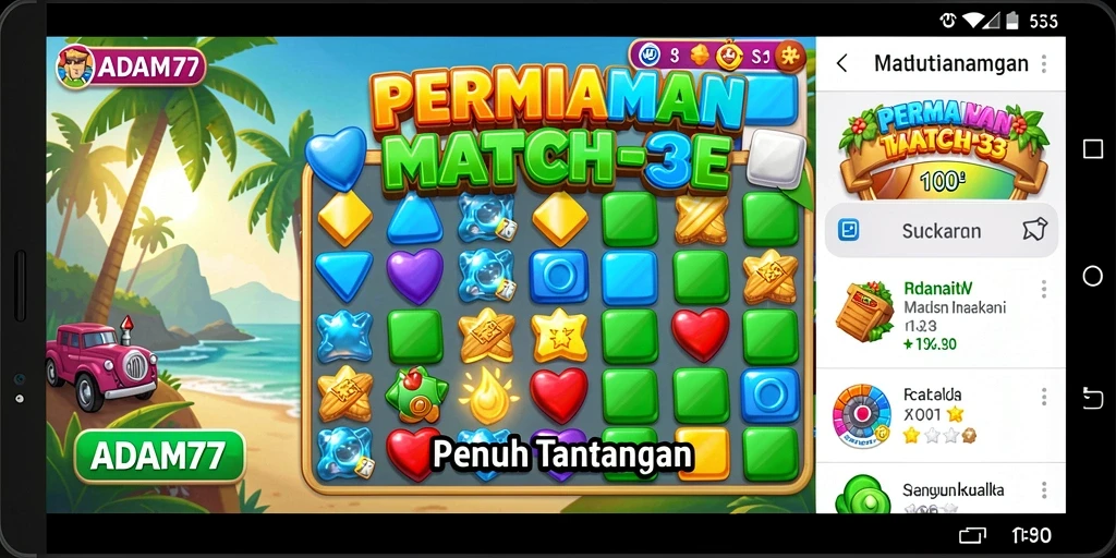 Tampilan gameplay <strong>ADAM77</strong> yang seru dan penuh warna.