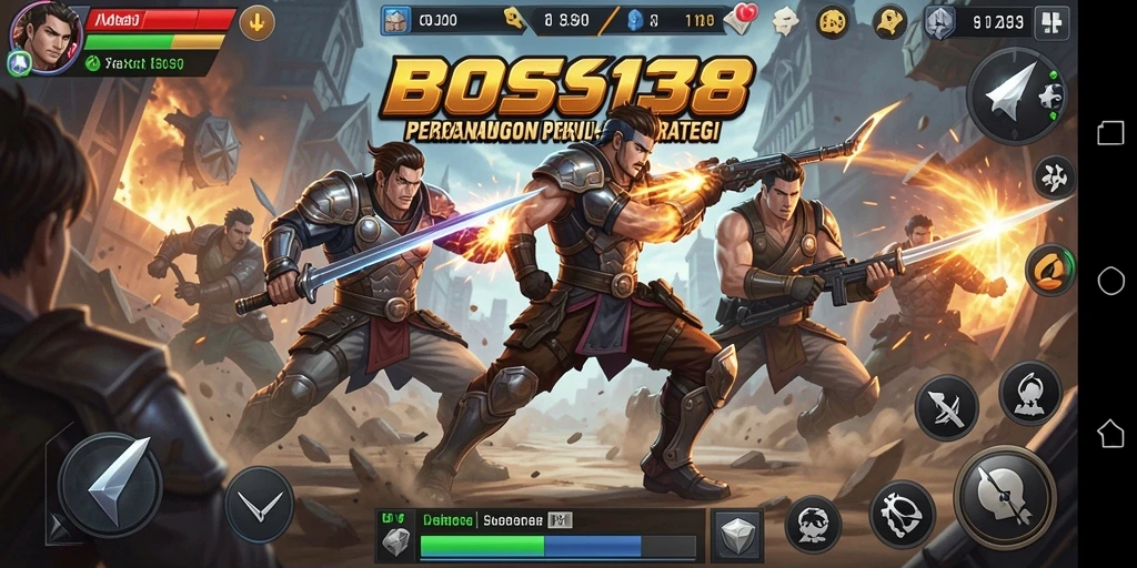 Tampilan gameplay BOS138 dengan aksi seru dan karakter yang epik.