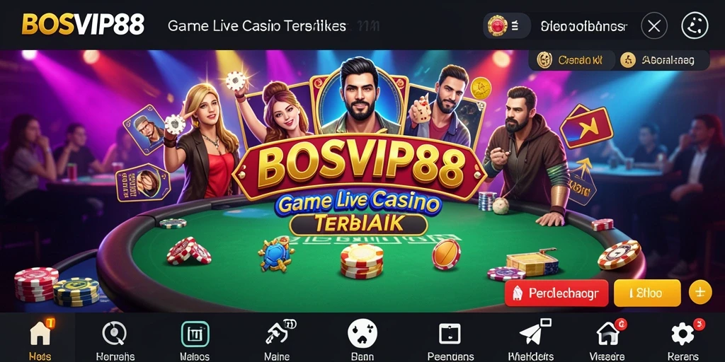 Tampilan gameplay menarik dari BOSVIP88 yang mencerminkan suasana Live Casino.