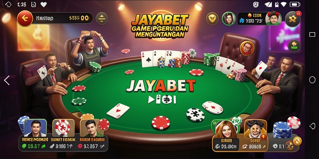 Screenshot gameplay JAYABET menampilkan momen seru pertarungan Poker.
