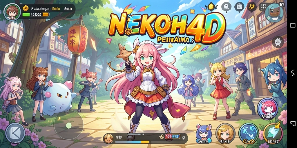 Tampilan menarik dari gameplay NEKO4D yang penuh warna.