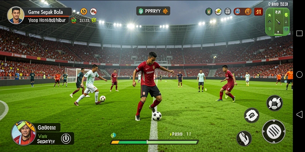 Tampilan screenshot utama PPRRYY saat pertandingan sepak bola yang mendebarkan.