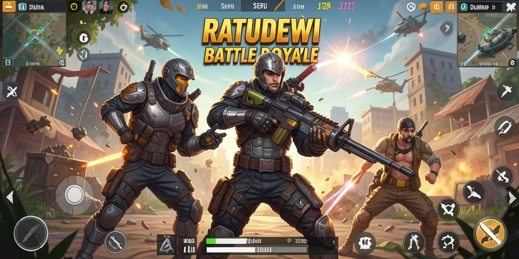 Gameplay seru dari RATUDEWI dalam arena Battle Royale.