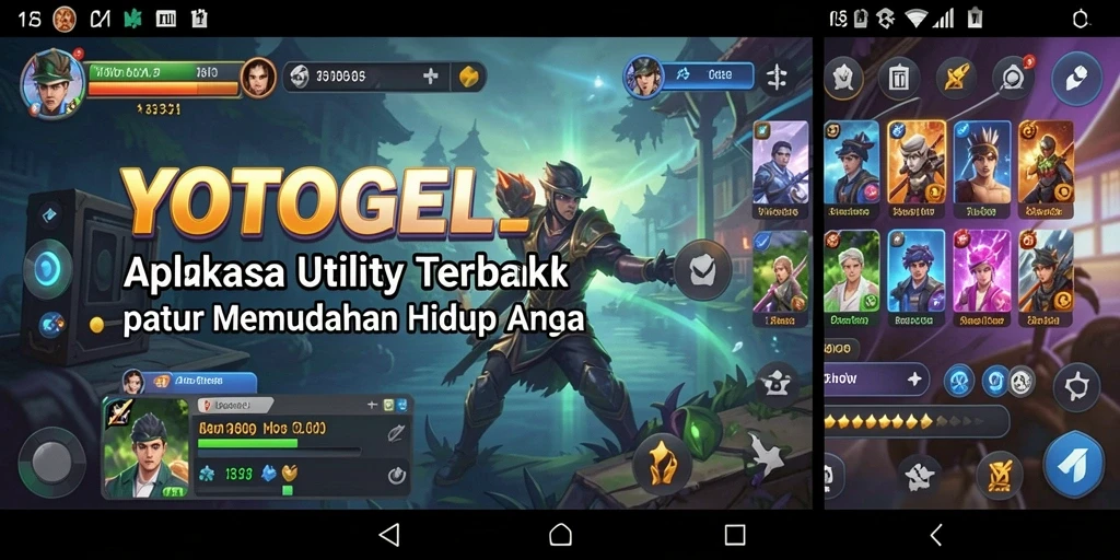 Screenshot utama YOTOGEL menampilkan fitur-fitur Utility yang intuitif.